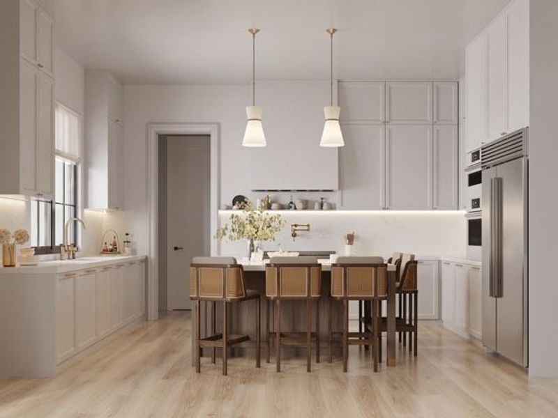 Furnished interior view inside a new home in , Atlanta (Image 9).