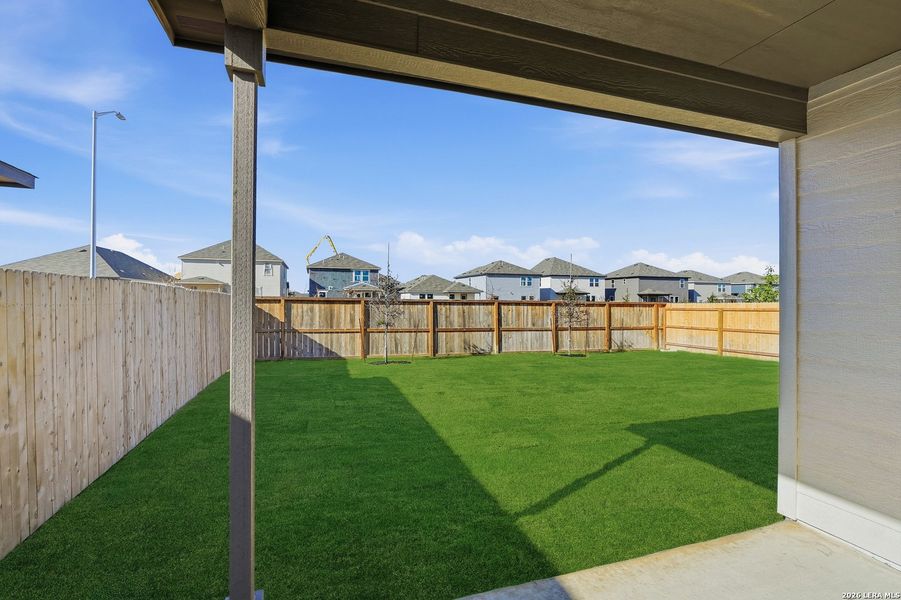 Exterior details and patio area of a home in Dove Song, Marion (Image 17).