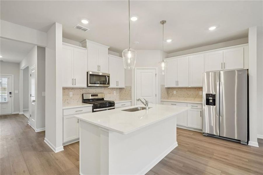 Furnished interior view inside a new home in Parkside at Grayson, Grayson (Image 13).