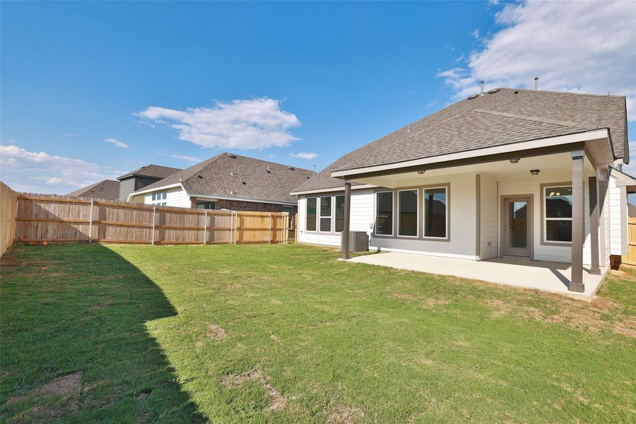 Exterior details and patio area of a home in Southern Pointe, College Station (Image 17). Exterior details and patio area of a home in Southern Pointe, College Station (Image 17).