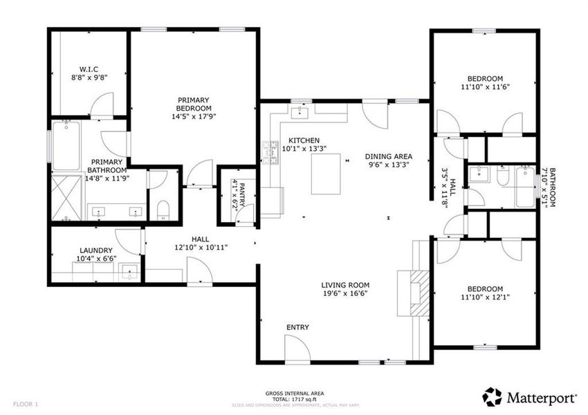 2D floor plan layout of this home in , Rockmart, GA (Image 5).