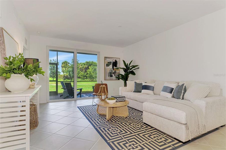 Furnished interior view inside a new home in Wellen Park Golf & Country Club, Venice (Image 35).