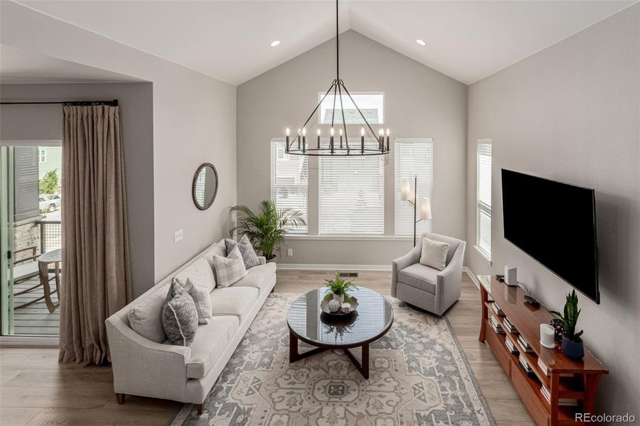 Furnished interior view inside a new home in , Broomfield (Image 37). Furnished interior view inside a new home in , Broomfield (Image 37).
