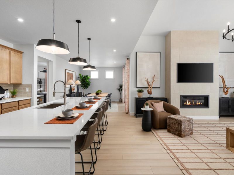 Representative furnished interior of a home built from the Walter by Lokal Homes in Paint Brush Hills, Peyton (Image 9).