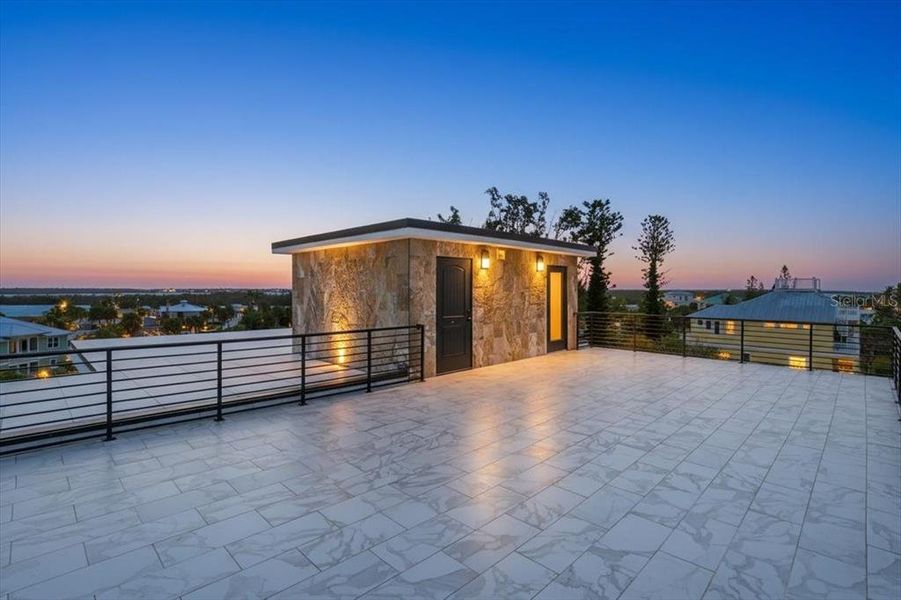 Exterior details and patio area of a home in , Englewood (Image 50).