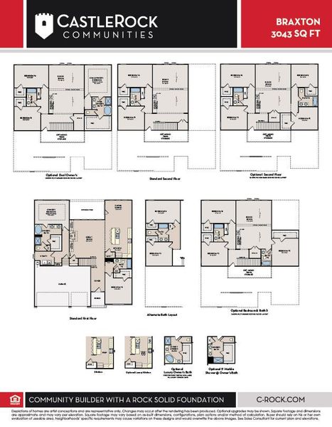 2D floor plan layout of this home in Aden Woods, Fairview, TN (Image 2).