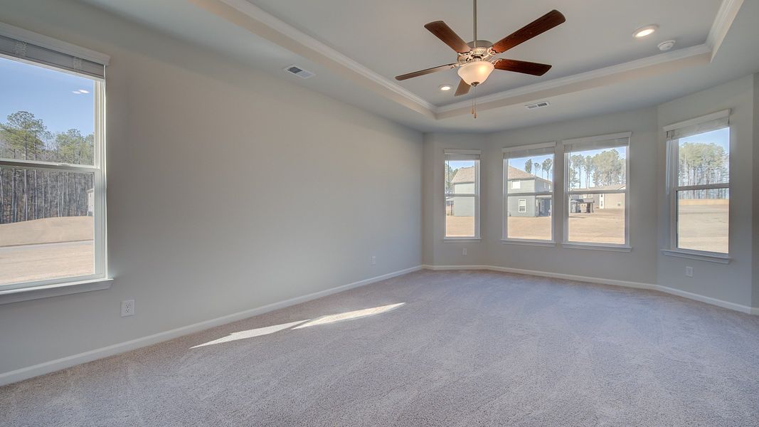 Furnished interior view inside a new home in Riverbend Overlook, Fayetteville (Image 22). Furnished interior view inside a new home in Riverbend Overlook, Fayetteville (Image 22).