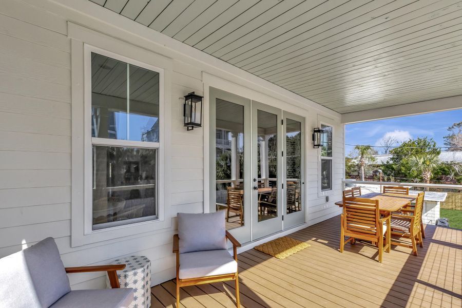 Exterior details and patio area of a home in , Isle Of Palms (Image 1). Exterior details and patio area of a home in , Isle Of Palms (Image 1).