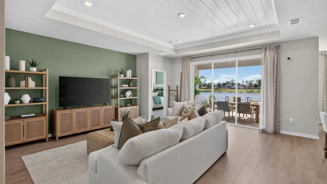 Representative furnished interior of a home built from the Emerson by D.R. Horton in Broward Key, Jacksonville (Image 13).