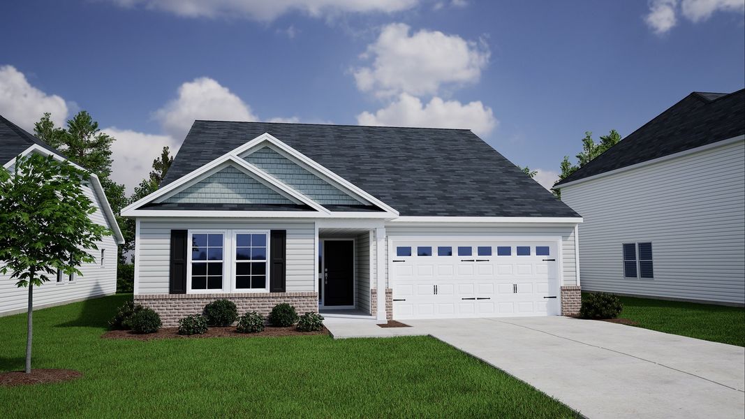 Representative exterior photo of a completed home built from the Gwinnett - Genesis Value Collection by Mungo Homes in Killians Crossing, Blythewood, SC (Image 37).