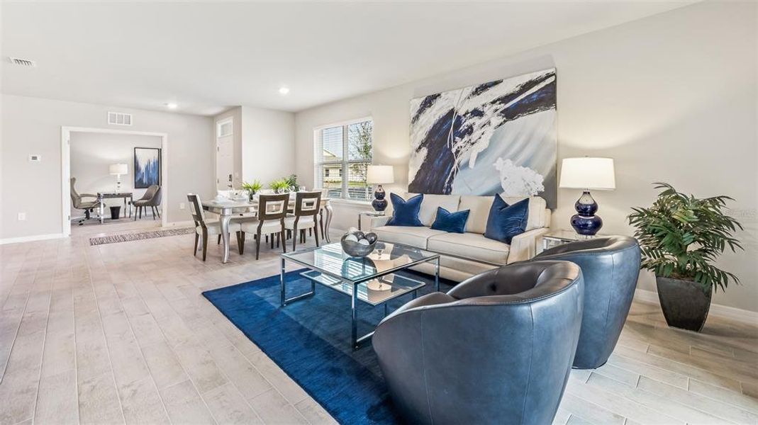 Furnished interior view inside a new home in Cove at West Port - Express, Port Charlotte (Image 12). Furnished interior view inside a new home in Cove at West Port - Express, Port Charlotte (Image 12).