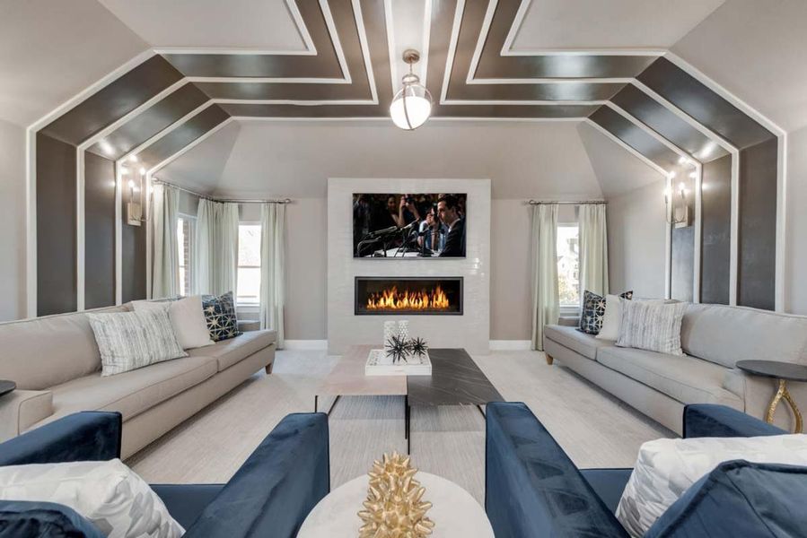 Representative furnished interior of a home built from the Lake Forest by Grand Homes in Grand Oaks, Celina (Image 22).