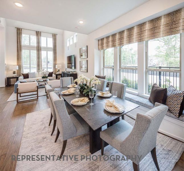 Furnished interior view inside a new home in Bridgeland Central, Cypress (Image 12). Furnished interior view inside a new home in Bridgeland Central, Cypress (Image 12).