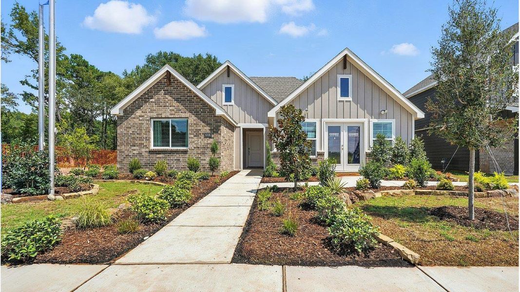 Representative exterior photo of a completed home built from the Huntsville by D.R. Horton in The Reserve at Timber Creek, Lindale, TX (Image 1).
