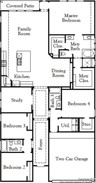 2D floor plan layout of this home in Ladera, San Antonio, TX (Image 4). 2D floor plan layout of this home in Ladera, San Antonio, TX (Image 4).
