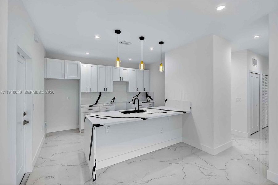 Furnished interior view inside a new home in , Miami (Image 10).