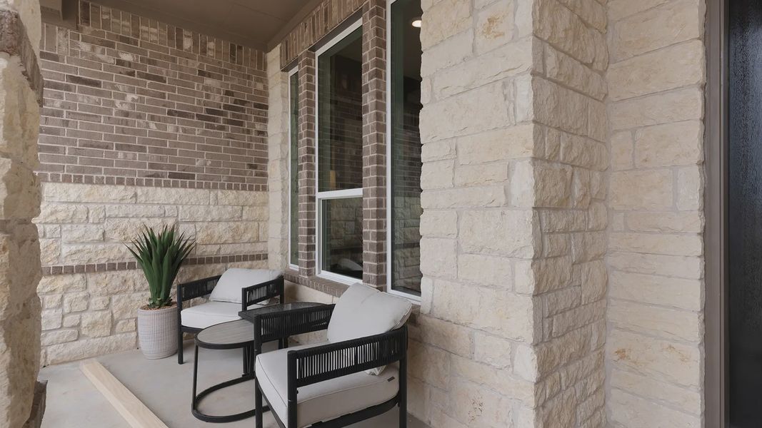 Representative exterior details of a home built from the Malani by Chesmar Homes in Berry Creek Highlands, Georgetown (Image 3).