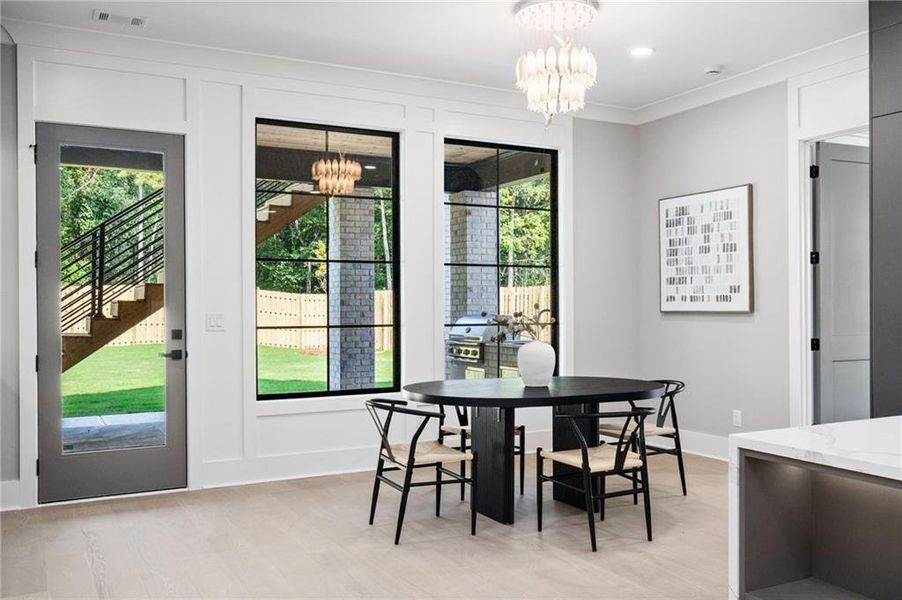 Furnished interior view inside a new home in , Suwanee (Image 62).