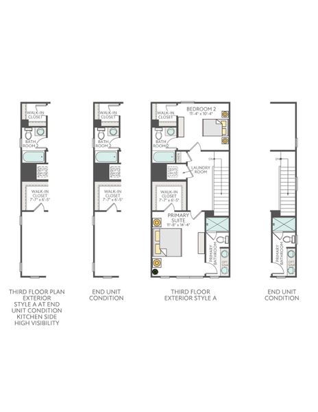 2D floor plan layout of this home in Context at Oakhurst, Charlotte, NC (Image 8). 2D floor plan layout of this home in Context at Oakhurst, Charlotte, NC (Image 8).