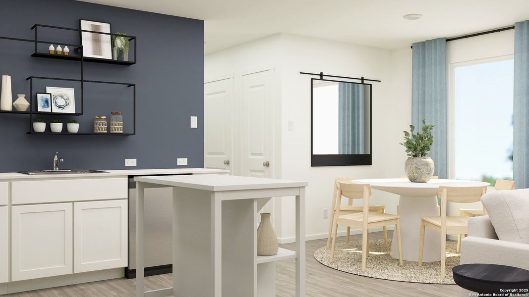 Furnished interior view inside a new home in Espada: Crestmore Collection, San Antonio (Image 4). Furnished interior view inside a new home in Espada: Crestmore Collection, San Antonio (Image 4).