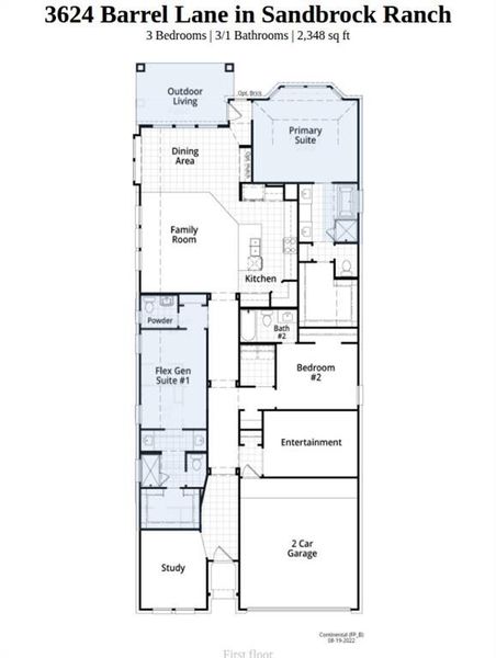 2D floor plan layout of this home in Sandbrock Ranch, Aubrey, TX (Image 3). 2D floor plan layout of this home in Sandbrock Ranch, Aubrey, TX (Image 3).