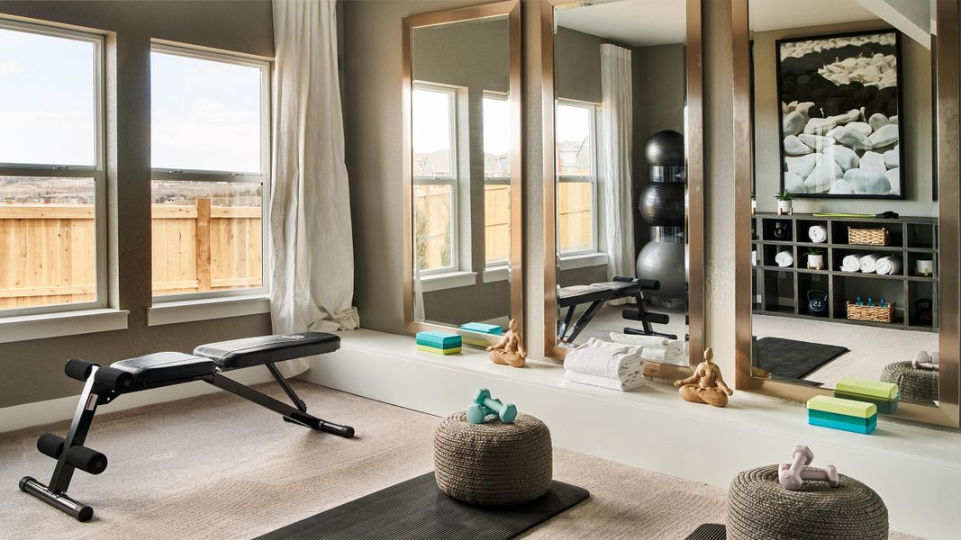 Representative furnished interior of a home built from the Columbine by Taylor Morrison in Dawson Trails, Castle Rock (Image 25).