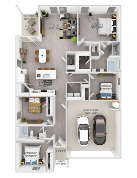 2D floor plan layout for the Eastwood by D.R. Horton in Brookwater, Texas City, TX (Image 2). 2D floor plan layout for the Eastwood by D.R. Horton in Brookwater, Texas City, TX (Image 2).