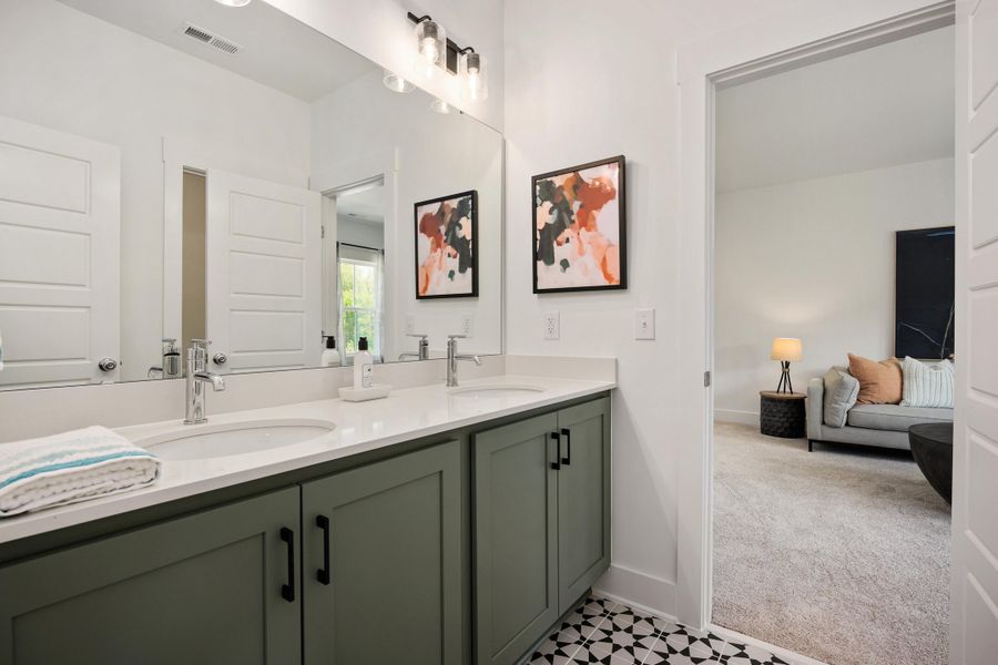 Representative furnished interior of a home built from the Lucky by Garman Homes in Golden Gate, High Point (Image 14).