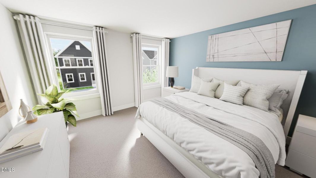 Primary bedroom rendering