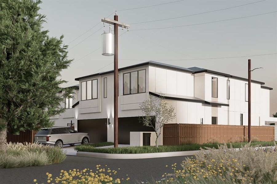 Front exterior of a new home in , Dallas, TX, highlighting curb appeal (Image 14).