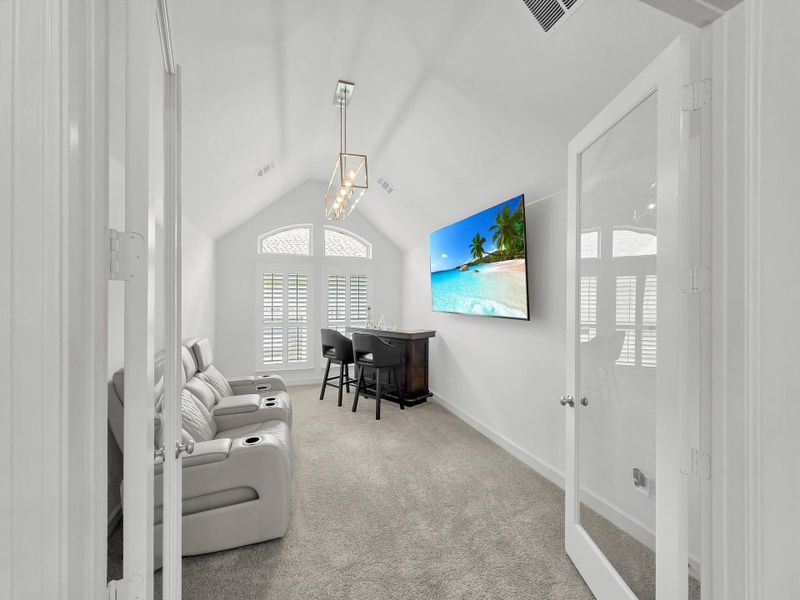 Furnished interior view inside a new home in Artavia, Conroe (Image 15).