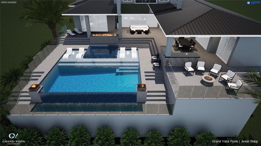 Exterior rendering of this home design in , Dunedin, FL (Image 3).