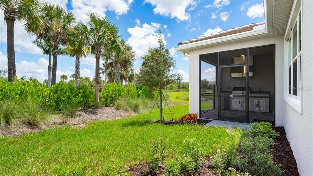Exterior details and patio area of a home in Esplanade at Azario Lakewood Ranch, Lakewood Ranch (Image 32).