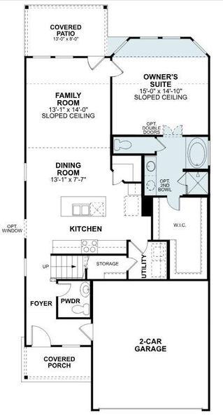 2D floor plan layout of this home in Marvida, Cypress, TX (Image 2). 2D floor plan layout of this home in Marvida, Cypress, TX (Image 2).