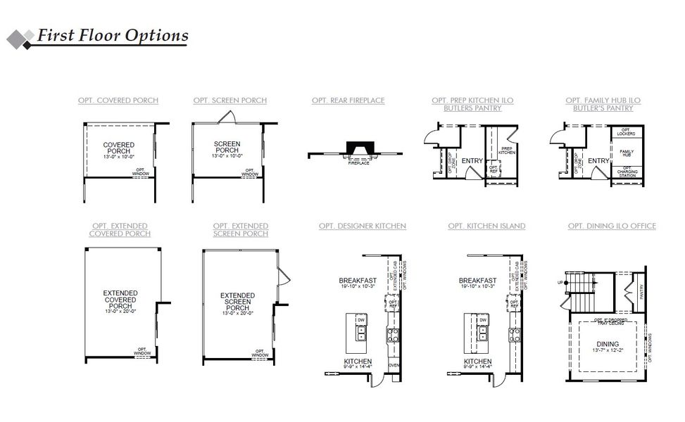 2D floor plan layout for the Sycamore by Eastwood Homes in Twin Creek, Kernersville, NC (Image 4).
