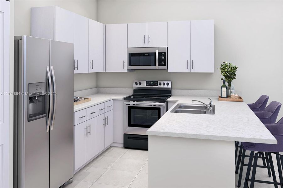 Furnished interior view inside a new home in Terra Sol, Homestead (Image 4). Furnished interior view inside a new home in Terra Sol, Homestead (Image 4).