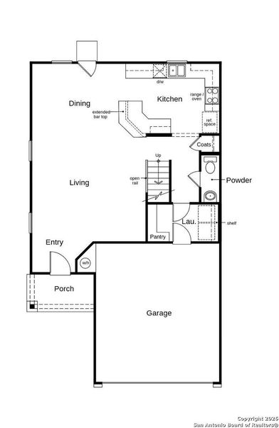 2D floor plan layout of this home in Spanish Trails, San Antonio, TX (Image 3).