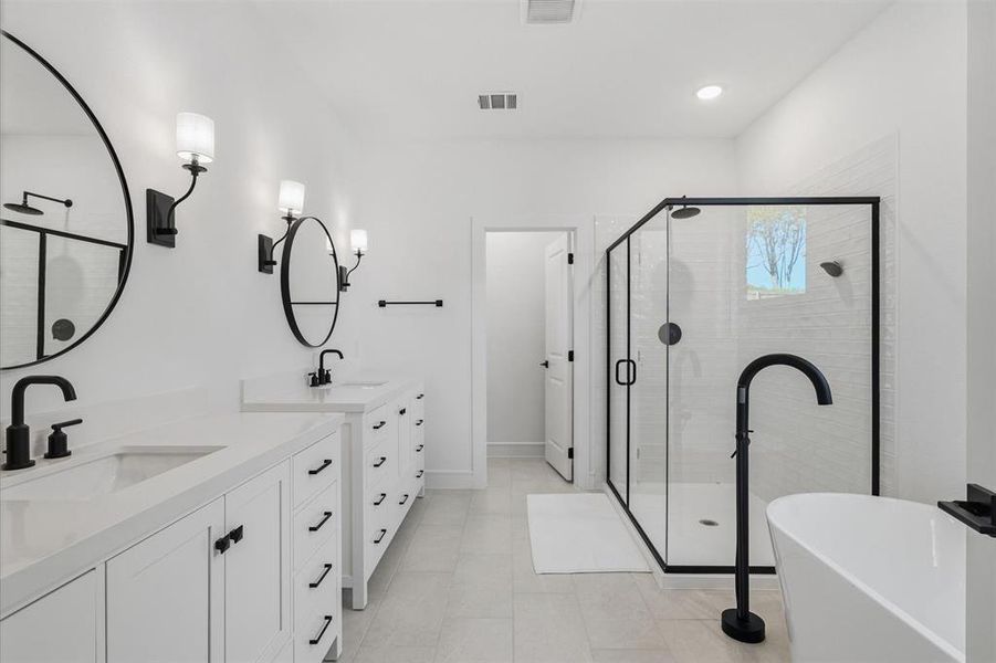 Furnished interior view inside a new home in Monterra, Fate (Image 18).