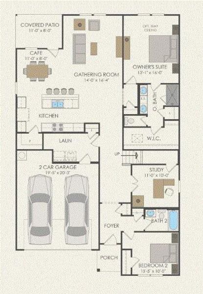 Pulte Homes, Albany floor plan