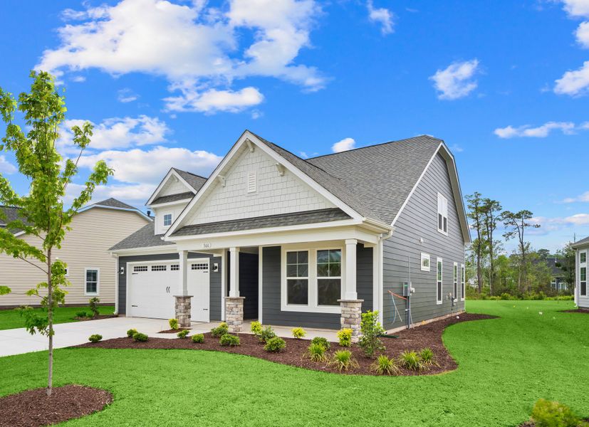 Representative exterior photo of a completed home built from the The Newberry by Chesapeake Homes in Waterbridge, Myrtle Beach, SC (Image 26).