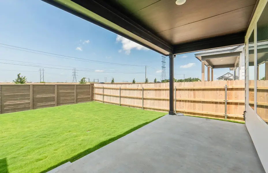 Exterior details and patio area of a home in Kuempel Farms, Pflugerville (Image 23).