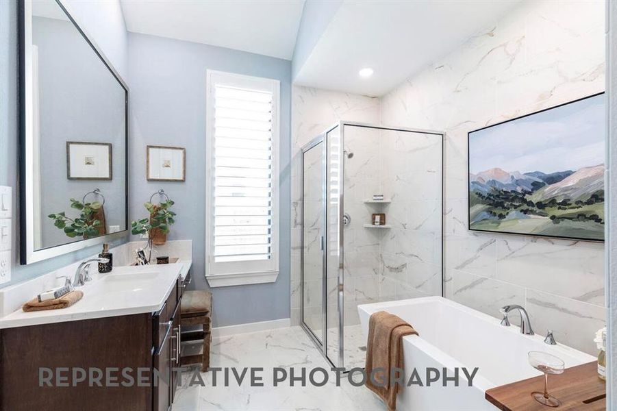 Furnished interior view inside a new home in Wildridge, Oak Point (Image 25).