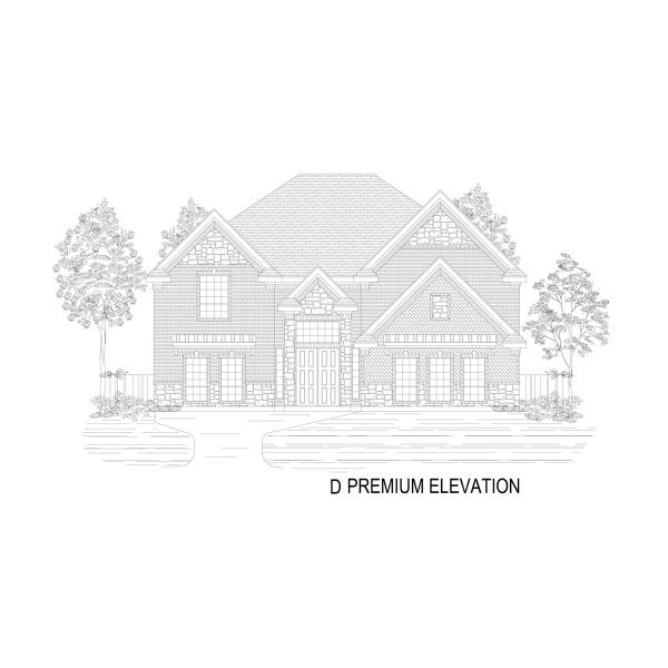 Representative rendering of the exterior for the Northcrest 2FSW (w/Media) by First Texas Homes (Image 7).