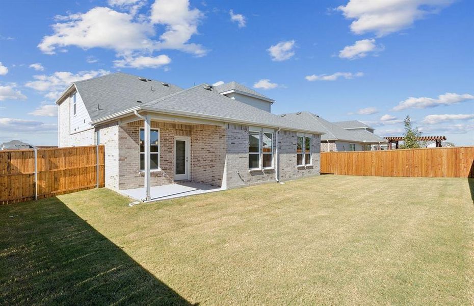Beautiful large fenced in backyard