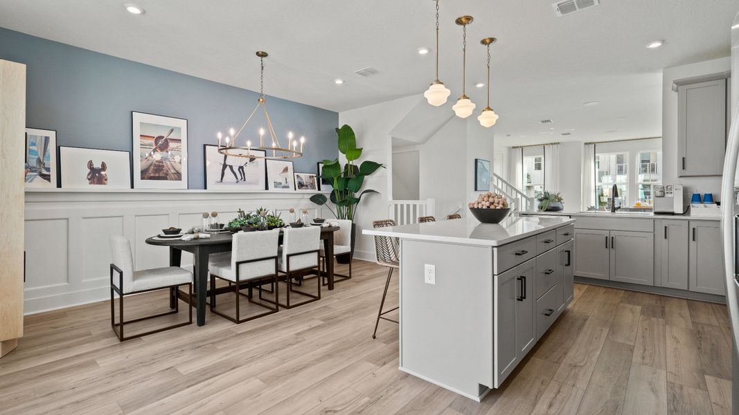 Furnished interior view inside a new home in Parkview at Hamlin, Winter Garden (Image 18).