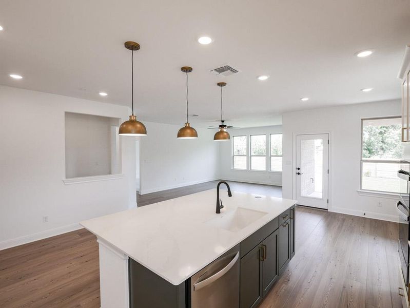 Furnished interior view inside a new home in Bluffview Reserve, Leander (Image 10). Furnished interior view inside a new home in Bluffview Reserve, Leander (Image 10).