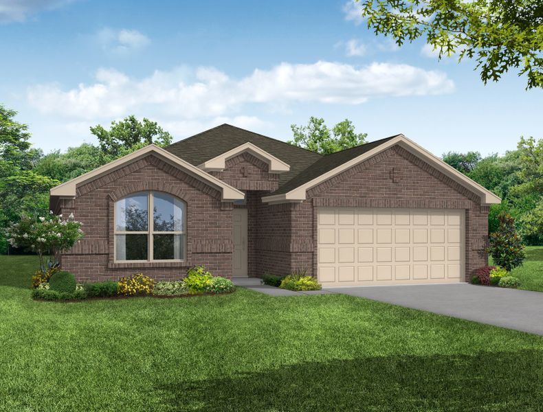 Representative exterior photo of a completed home built from the Cheyenne by Impression Homes in De Berry Reserve, Royse City, TX (Image 2). Representative exterior photo of a completed home built from the Cheyenne by Impression Homes in De Berry Reserve, Royse City, TX (Image 2).