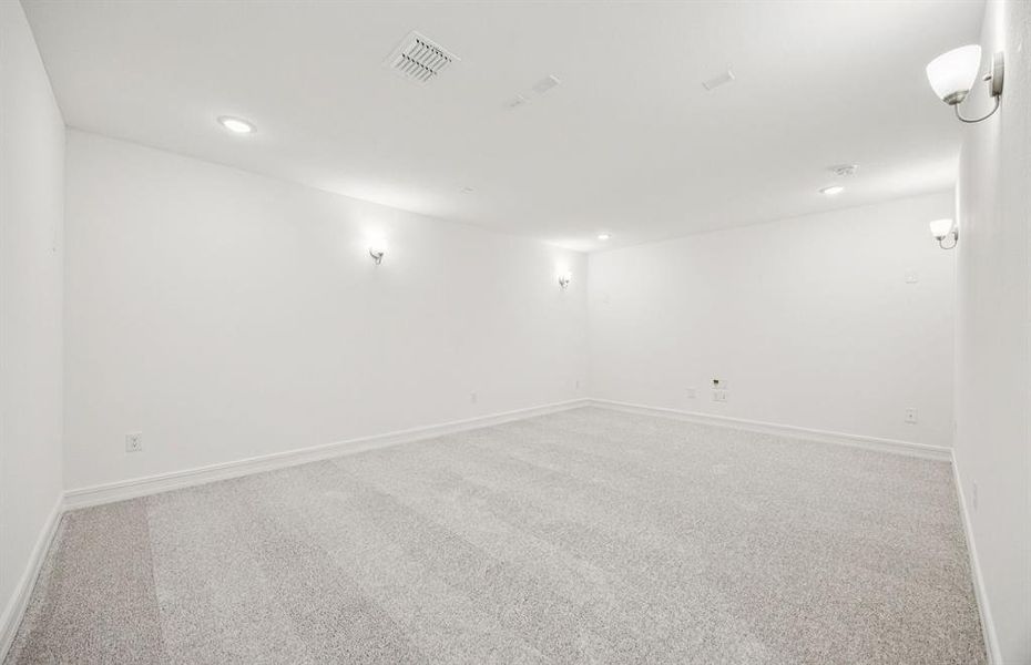 Media room on second level Media room on second level