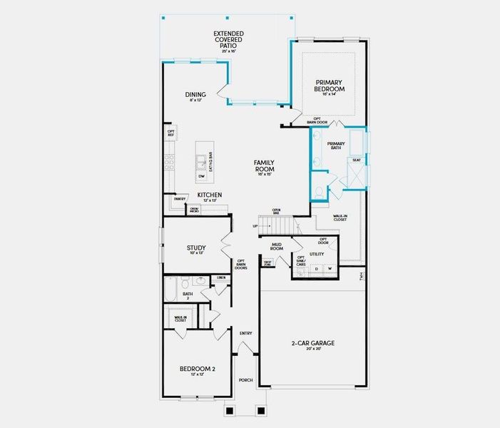 2D floor plan layout of this home in Elyson, Katy, TX (Image 3). 2D floor plan layout of this home in Elyson, Katy, TX (Image 3).