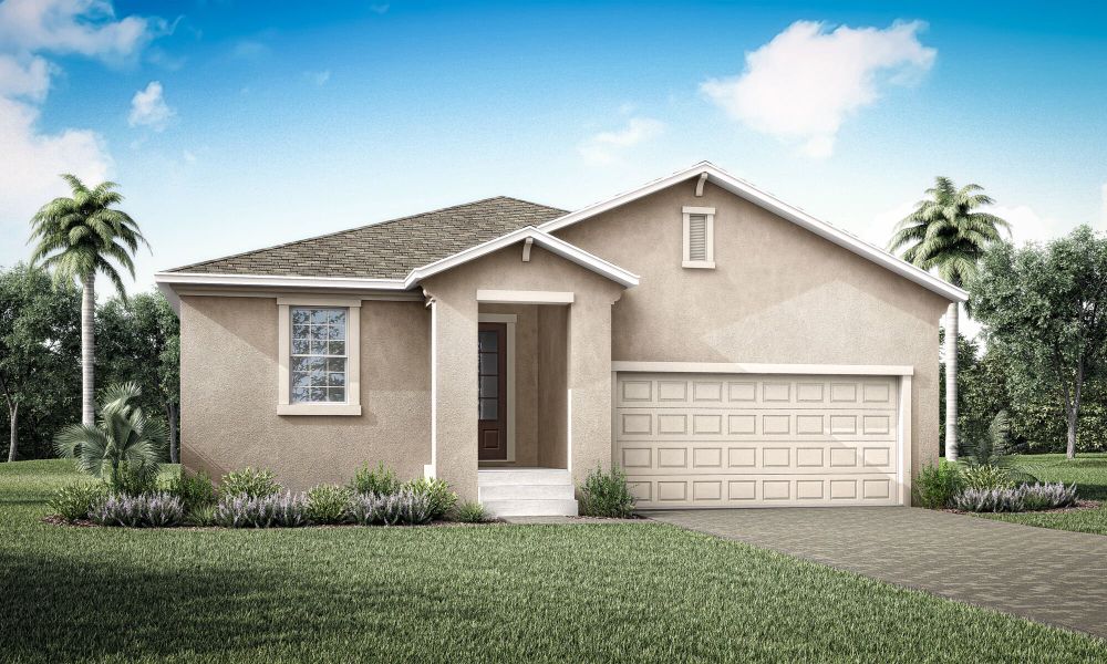 Representative exterior photo of a completed home built from the Cascades by Mattamy Homes in Rainwood, Clermont, FL (Image 14). Representative exterior photo of a completed home built from the Cascades by Mattamy Homes in Rainwood, Clermont, FL (Image 14).